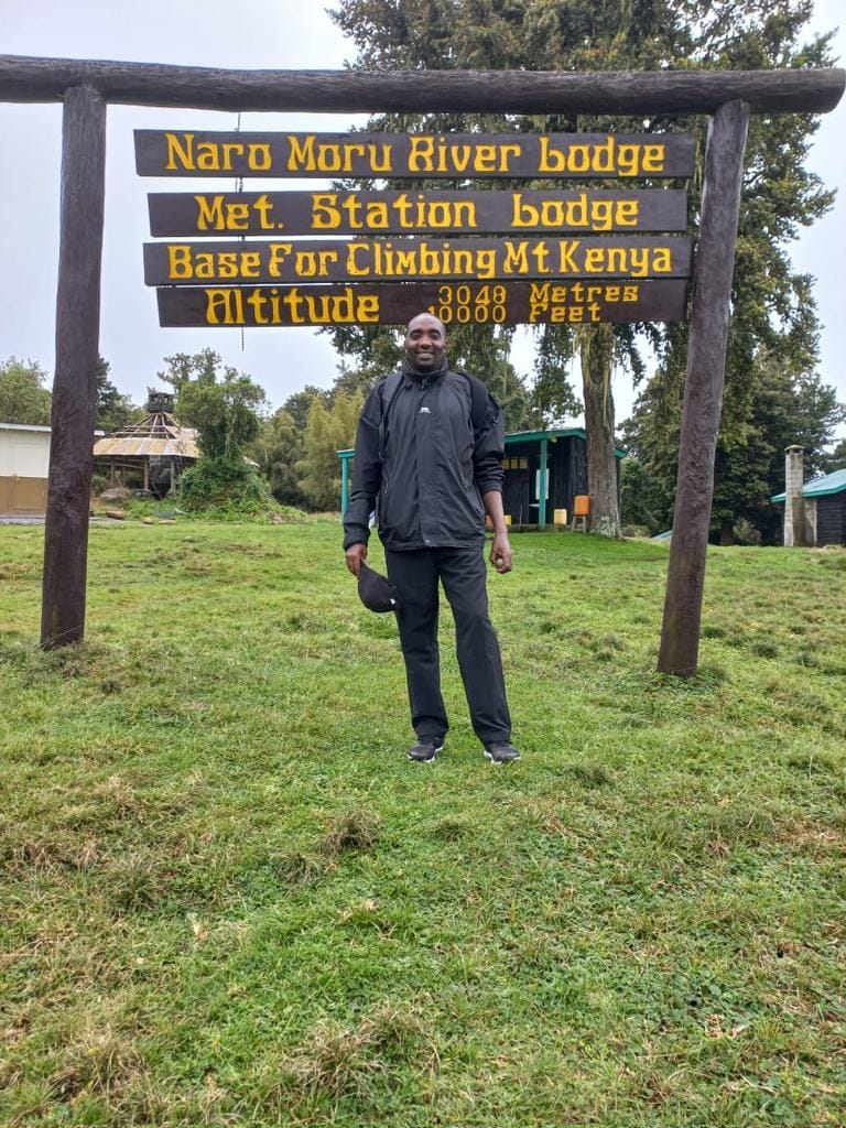 Nicasio Karani -Met Station,Naromoru one day hike on Mt Kenya