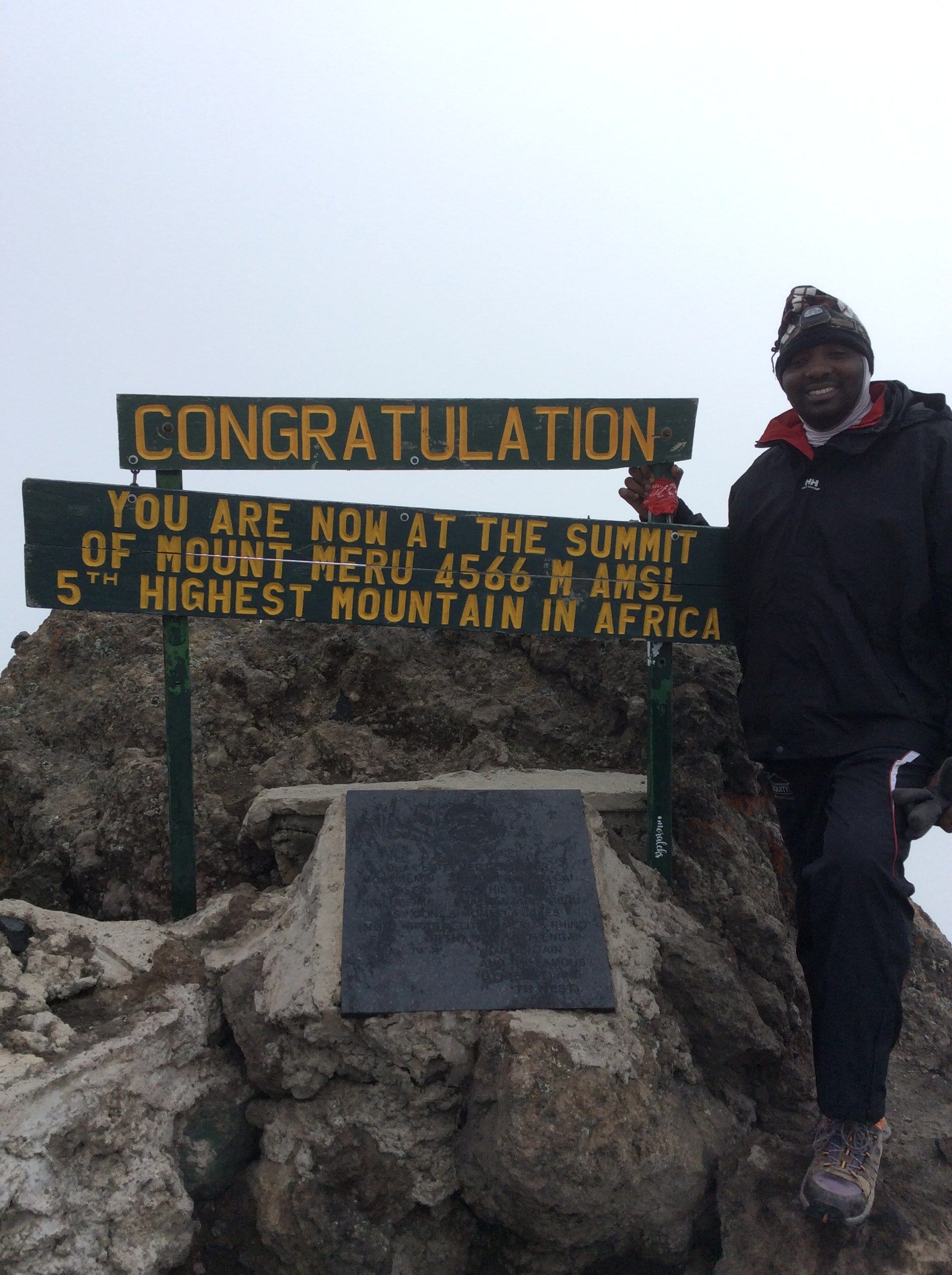 Nicasio Karani -Mt Meru, Arusha, Tanzania in Dec 2017